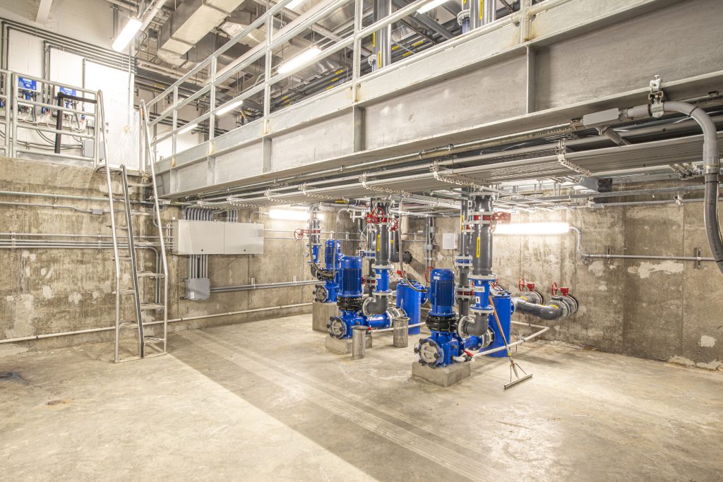 Mechanical Room at Berthoud Recreation Center at Waggener Farm Park in Berthoud, CO.