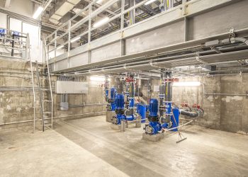 Mechanical Room at Berthoud Recreation Center at Waggener Farm Park in Berthoud, CO.