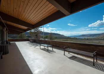 View from under patio cover at Elk Creek National Park.