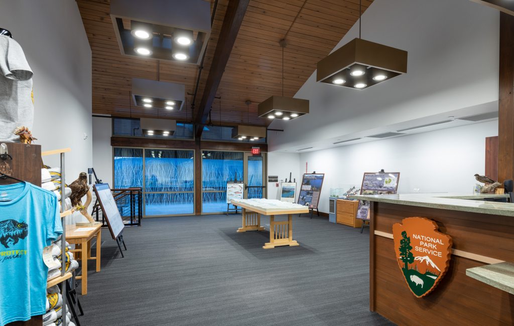 Interior of National Park Services CURE (Coalition on Urban Renewal & Education) space at Elk Creek in Gunnison, Colorado