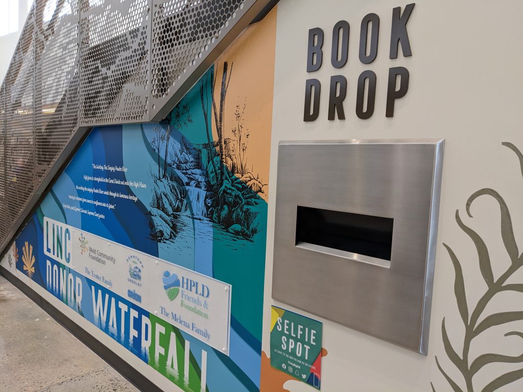 Book Drop at the LINC library space.